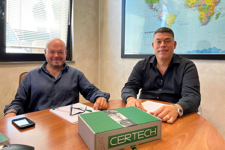 Ivan Bondani - nuovo direttore commerciale della divisione ceramica di Certech Group - e Alberto Palladini CEO di Certech